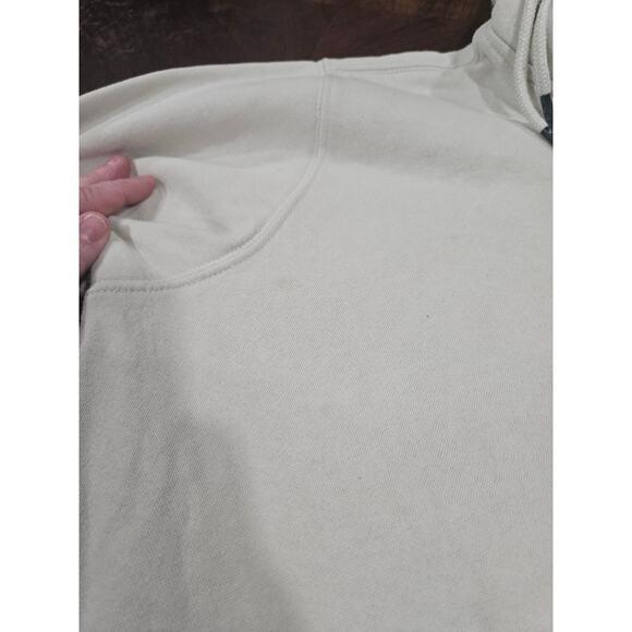 The North Face Hoodie Men’s Small Beige Pullover Logo Sweatshirt Graphic Back - Picture 4 of 7
